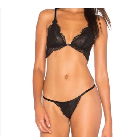 Intimately Free People NWT You’re So Great Black Lace Underwire Bra Size 34B - Picture 1 of 10